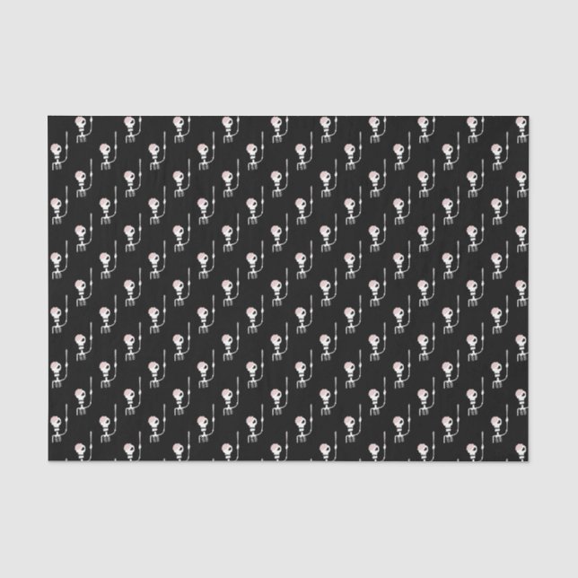 Papel De Seda Esqueleto de Halloween con Espada (Anverso)