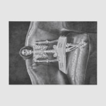 Esqueleto Gótico Vintage Blanco Y Negro