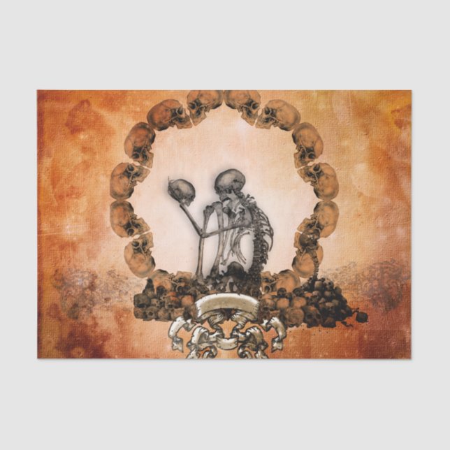 Papel De Seda Esqueleto impresionante (Anverso)