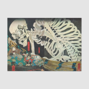 Papel De Seda Esqueleto manipulado por Witch, Kuniyoshi