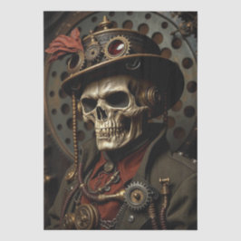 Papel De Seda Esqueleto Steampunk de Halloween