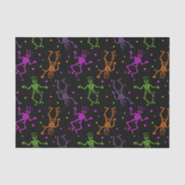 Papel De Seda Esqueletos de baile de Halloween