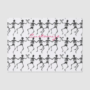 Papel De Seda Esqueletos de baile Thunder_Cove de Halloween