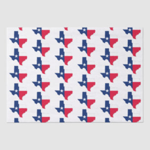 Papel De Seda Esquema del estado de Texas y colores de la bander
