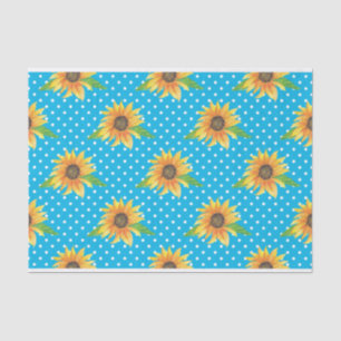 Papel De Seda Esquema floral de girasol