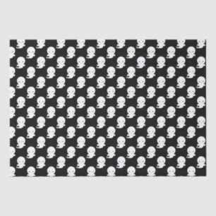 Papel De Seda Esquiadores blancos y negros de Halloween