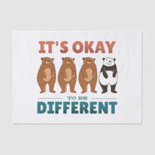 Papel De Seda Está bien ser diferentes servilletas de invitación