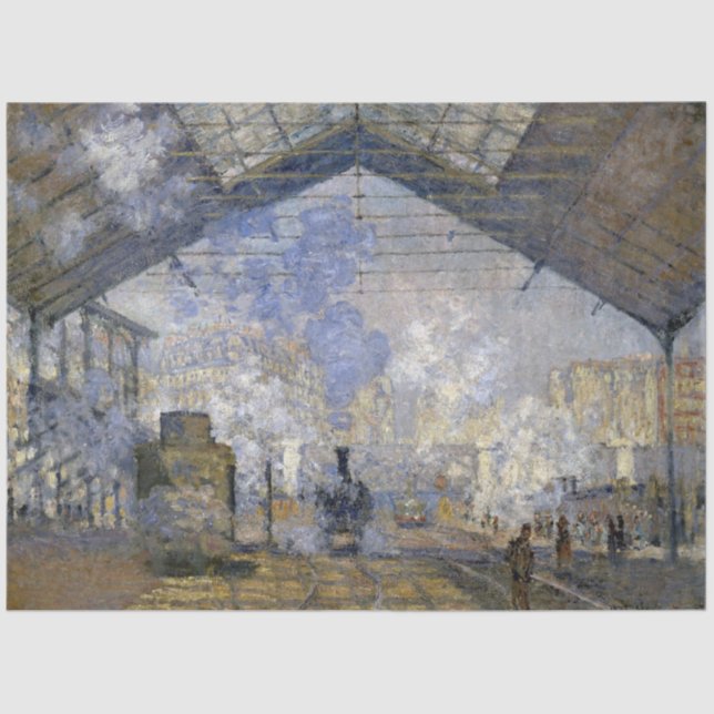 Papel De Seda Estación de Saint-Lazare, Monet (Anverso)