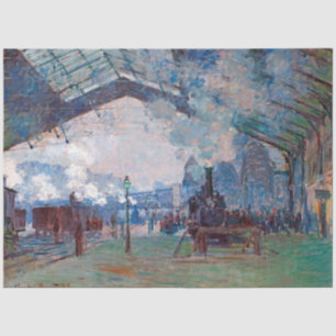 Papel De Seda Estación de Saint-Lazare, Monet