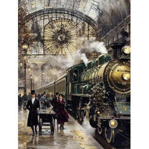 Papel De Seda Estación de tren de Vintage de Decoupage París Fra
