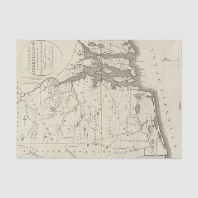 Papel De Seda Estado de Rhode Island (Anverso)