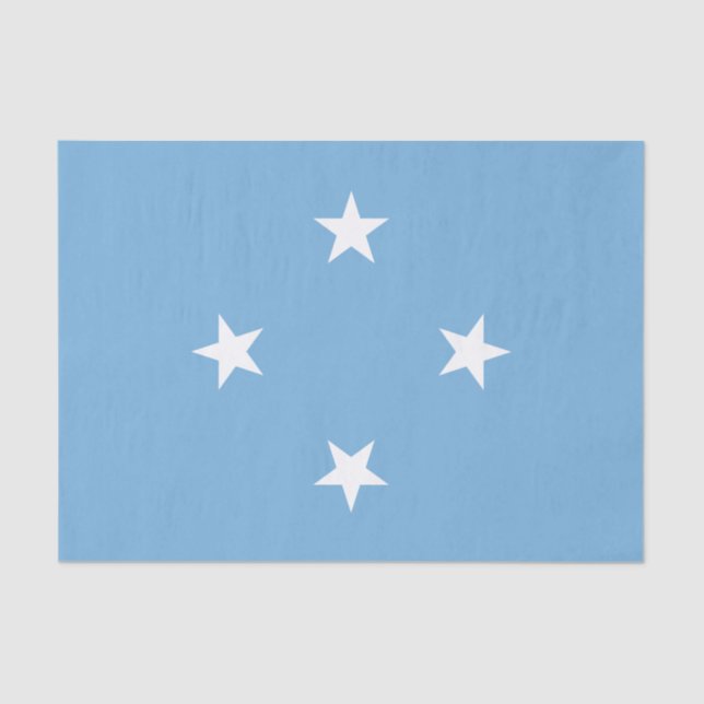 Papel De Seda Estados Federados de Micronesia Bandera (Anverso)