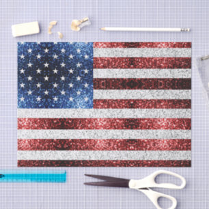 Papel De Seda Estados Unidos bandera azul rojo brillante purpuri