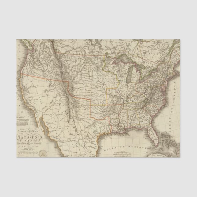 Papel De Seda Estados Unidos, Canadá (Anverso)