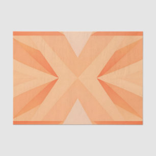 Papel De Seda Estallido de estrella geométrica naranja cálido ab