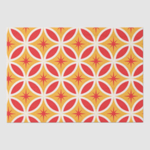 Papel De Seda Estallidos de estrellas retro de mediados de siglo
