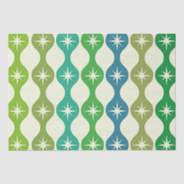 Papel De Seda Estallidos de mediados de siglo sobre el patrón de