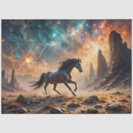 Papel De Seda Estallión del desierto salvaje Stallion Nebula rel