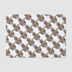 Papel De Seda Estampa artística de Hamsa Judaica Corazones Flore