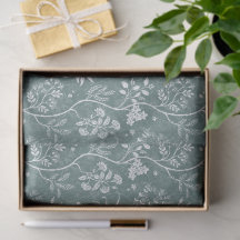 Estampa Botánica Elegante Reverie Verde Teal