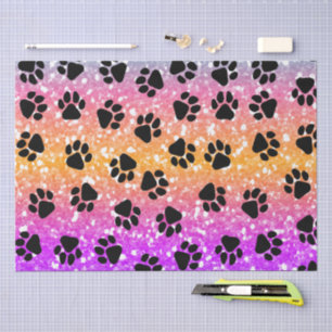 Papel De Seda Estampa de animal y textura de pata colorida