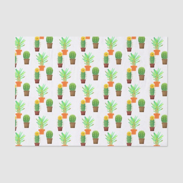 Papel De Seda Estampa de cactus (Anverso)