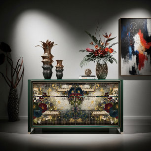 Papel De Seda Estampa de decoupage con letra script floral Vinta