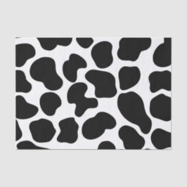 Papel De Seda Estampa de vaca en negro y blanco granja rústica