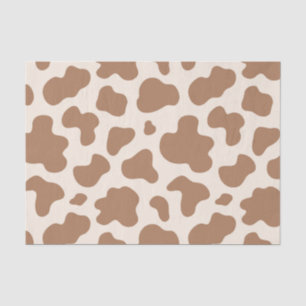 Papel De Seda Estampa de vaca neutral occidental beige marrón