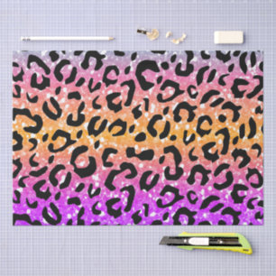 Papel De Seda Estampado Animal Colorido y Textura de Pata