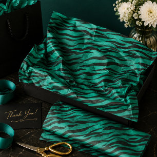 Papel De Seda Estampado Animal Verde Esmeralda de Moda