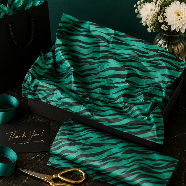 Papel De Seda Estampado Animal Verde Esmeralda de Moda (Subido por el creador)