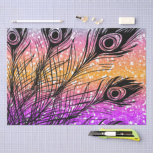Papel De Seda Estampado de animal colorido y textura de pata