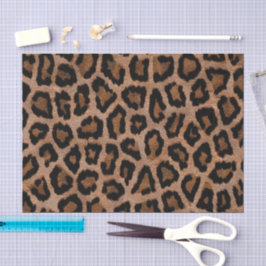 Papel De Seda Estampado de Animal Impreso con Leopardo y Guepard