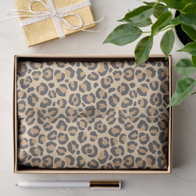 Papel De Seda Estampado de animal leopardo / guepardo (Regalo )