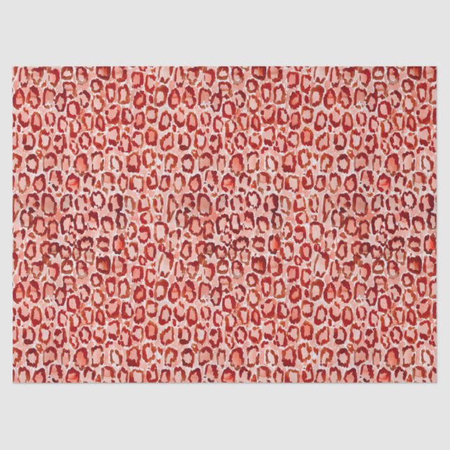 Papel De Seda Estampado de animales anaranjado SALVAJE de la (Anverso)