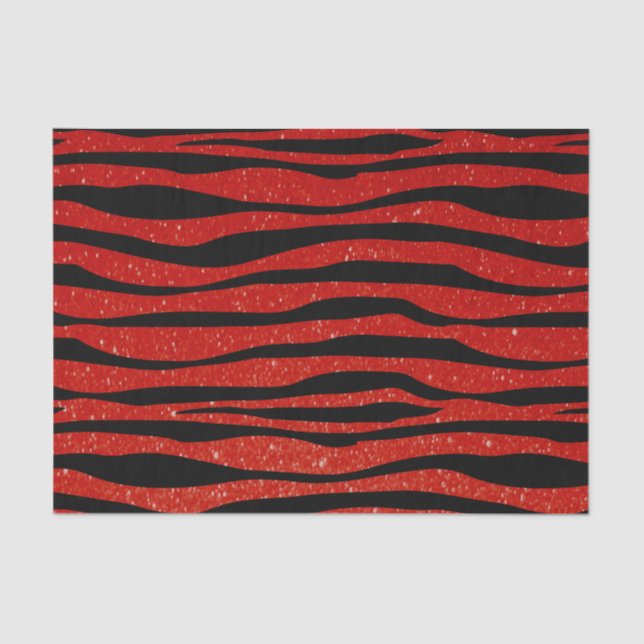 Papel De Seda Estampado de animales rojo oscuro suave de la (Anverso)