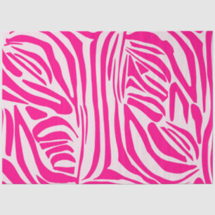 Papel De Seda Estampado de cebra rosa