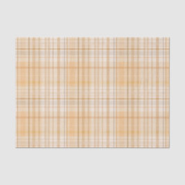 Papel De Seda Estampado de Cuadro Escocés de Tartán de Naranja y