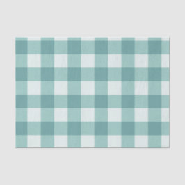 Papel De Seda Estampado de Cuadro Escocés Verde Azul Turquesa
