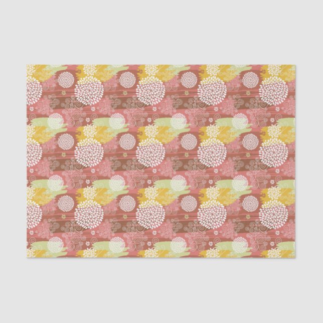 Papel De Seda Estampado de flores 2 (Anverso)