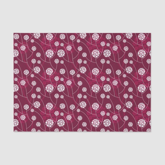 Papel De Seda Estampado de flores abstracto (Anverso)