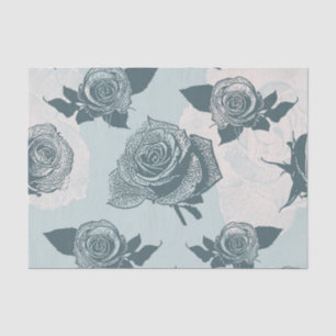 Papel De Seda Estampado de flores con el rosa