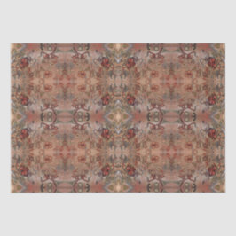 Papel De Seda Estampado de flores del collage del art déco de