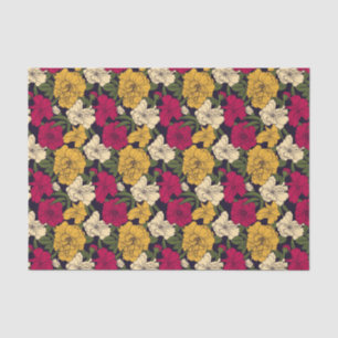 Papel De Seda Estampado de flores elegante