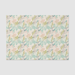 Papel De Seda Estampado de flores moderno
