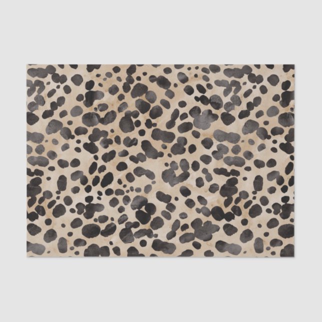 Papel De Seda Estampado de leopardo chic (Anverso)