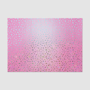 Papel De Seda Estampado de leopardo rosa con purpurina
