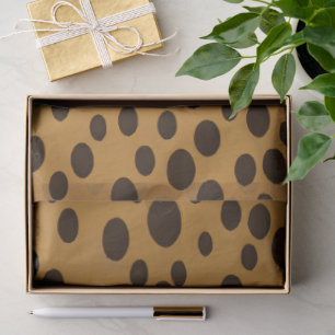 Papel De Seda Estampado de manchas marrones de leopardo
