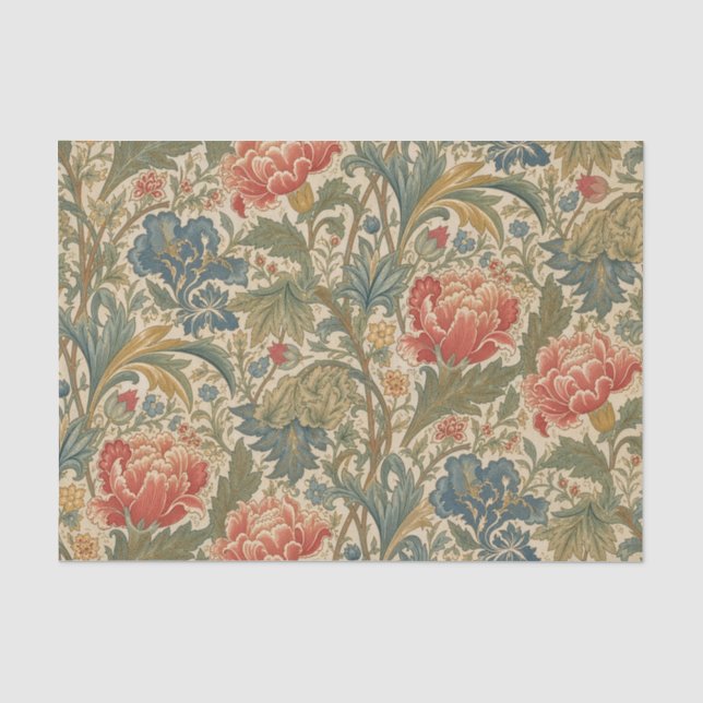 Papel De Seda Estampado floral de William Morris (Anverso)